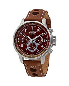 Men's S1 Rally Chronograph Leather Brown Dial Watch
