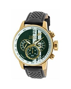Men's S1 Rally Chronograph Leather Green and White Dial Watch
