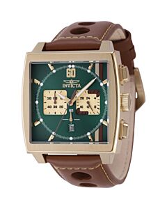 Men's S1 Rally Chronograph Leather Green Dial Watch