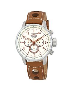 Men's S1 Rally Chronograph Leather Ivory Dial Watch