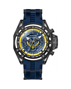 Men's S1 Rally Chronograph Silicone and Stainless Steel Blue Dial Watch