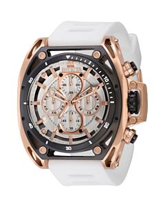 Men's S1 Rally Chronograph Silicone Silver-tone Dial Watch