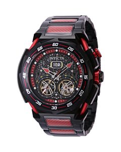 Men's S1 Rally Glass Fiber and Stainless Steel Red and Black Dial Watch