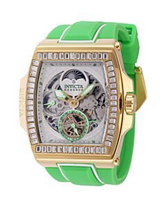 Men's S1 Rally Silicone Green and Silver Dial Watch