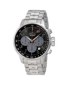 Men's S1 Rally Chronograph Stainless Steel Black Dial Grey Subdials