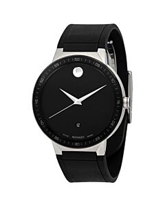 Men's Sapphire Rubber Black Dial Watch