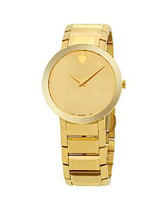 Men's Sapphire Stainless Steel Gold Mirror Dial