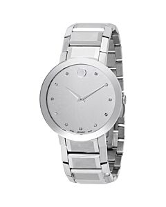 Men's Sapphire Stainless Steel Silver Mirror Dial Watch