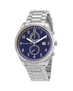 Men's Saunder Chronograph Stainless Steel Blue Dial Watch