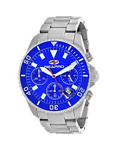Men's Scuba 200 Chrono Chronograph Stainless Steel Blue Dial Watch