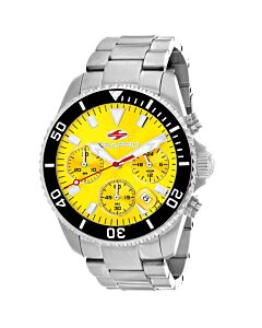 Men's Scuba 200 Chrono Chronograph Stainless Steel Yellow Dial Watch