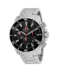 Men's Scuba Dragon Diver Limited Edition 1000 Meters Chronograph Stainless Steel Black Dial Watch
