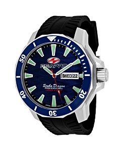 Men's Scuba Dragon Diver Limited Edition 1000 Meters Silicone Blue Dial Watch