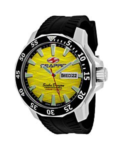 Men's Scuba Dragon Diver Limited Edition 1000 Meters Silicone Yellow Dial Watch