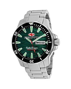 Men's Scuba Dragon Diver Limited Edition 1000 Meters Stainless Steel Green Dial Watch