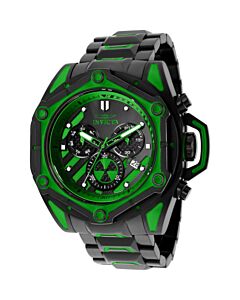 Men's Sea Monster Chronograph Stainless Steel Green and White and Black Dial Watch