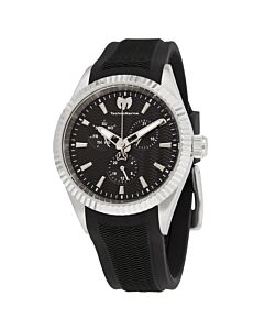Men's Sea Silicone Black Dial Watch