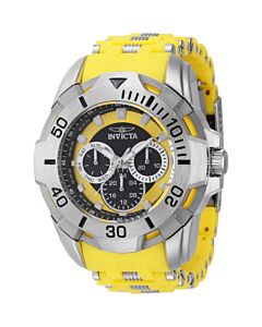 Men's Sea Spider Polyurethane and Stainless Steel Yellow and Black Dial Watch