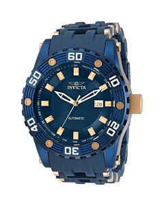 Men's Sea Spider Stainless Steel with Rose Gold-plated Barrel Inser Blue Dial Watch