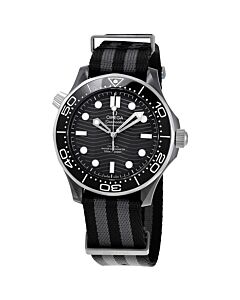 Men's Seamaster Canvas Black Dial Watch