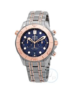 Mens-Seamaster-Chronograph-Titanium-&-Rose-Gold-Blue-Dial-Watch