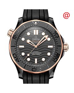 Men's Seamaster Rubber Black Dial Watch
