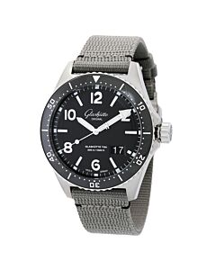 Men's SeaQ Panorama Date Fabric Black Dial Watch