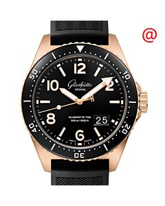 Men's SeaQ Panorama Date Rubber Black Dial Watch