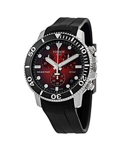 Men's Seastar 1000 Chronograph Rubber Red Gradient Dial Watch