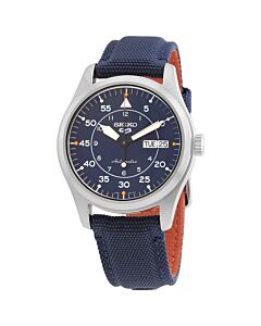 Men's Seiko 5 Nylon Blue Dial Watch