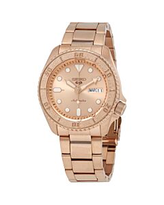Mens-Seiko-5-Sports-Stainless-Steel-Rose-Gold-tone-Dial-Watch