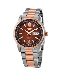 Men's Seiko 5 Stainless Steel Brown Dial Watch
