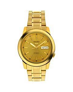 Men's Seiko 5 Stainless Steel Champagne Dial