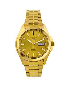 Men's Seiko 5 Gold-plated Stainless Steel Rose Gold-tone Dial