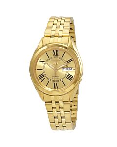Mens-Seiko-5-Stainless-Steel-Gold-tone-Dial-Watch