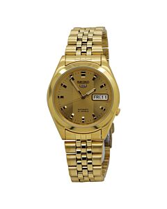 Men's Seiko 5 Stainless Steel Gold-tone Dial Watch