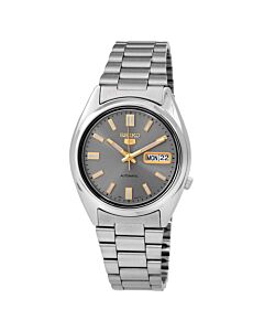 Men's Seiko 5 Stainless Steel Grey Dial Watch