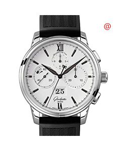 Men's Senator Chronograph Rubber White Dial Watch