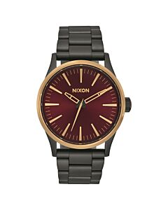 Men's Sentry 38 SS Stainless Steel Burgundy Dial Watch
