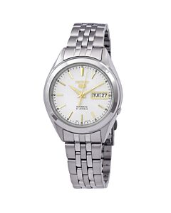 Men's Seiko 5 Stainless Steel Silver-tone Dial Watch
