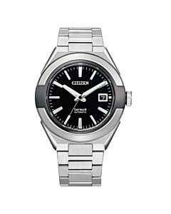 Men's Series 8 Stainless Steel Black Dial Watch