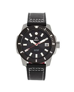 Men's Shaw Genuine Leather Black Dial Watch
