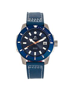 Men's Shaw Genuine Leather Blue Dial Watch