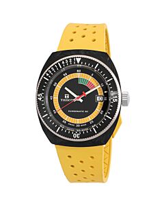 Men's Sideral S Powermatic 80 Rubber Black Dial Watch