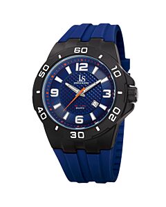 Men's Silicone Blue (Carbon Fiber) Dial Watch