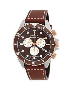 Men's Skydiver Chronograph Leather Brown Dial Watch
