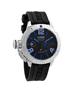 Men's Sommerso Blue Leather/Rubber Black Dial Watch