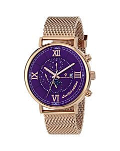 Men's Somptueuse LTD Chronograph Stainless Steel Purple Dial Watch