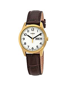 Men's South Street Leather White Dial Watch