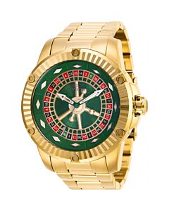 Men's Specialty Casino Stainless Steel Green Dial